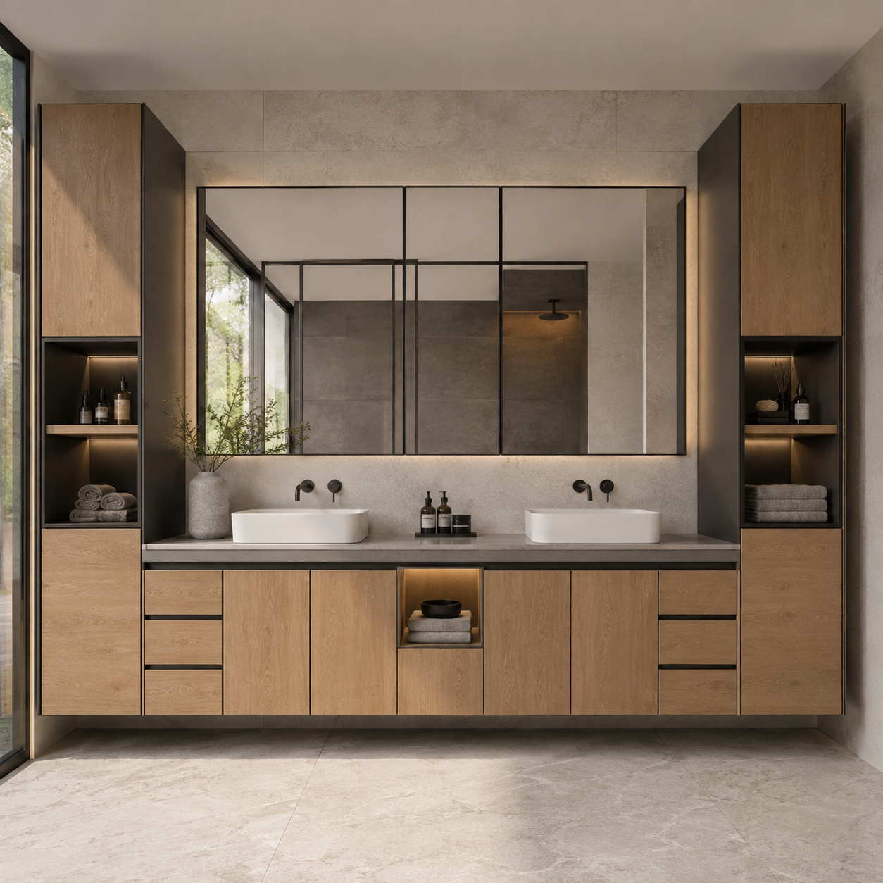 Bath vanities manufactured by LEGNO