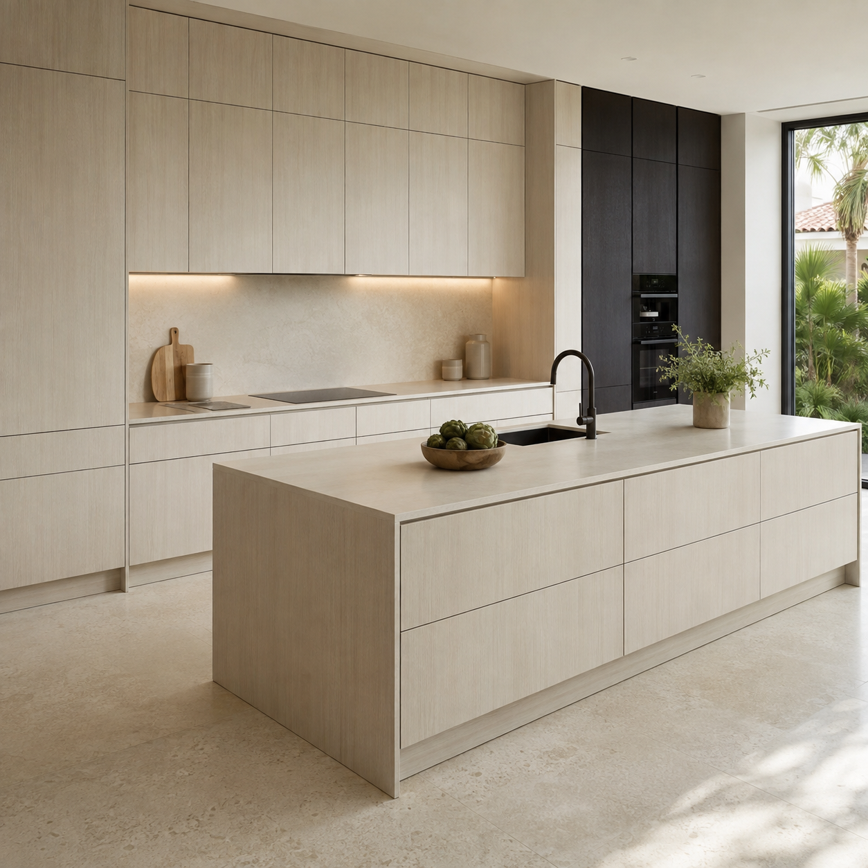 High-end modern kitchen manufactured by LEGNO Cabinets